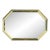 Brass Framed Octagonal Vintage Decorative Beveled Mirror 36” For Sale