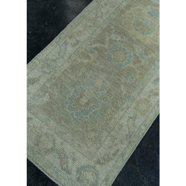 Brown Turkish Oushak Rug 2'2" x 10'1" #19293 For Sale - Image 8 of 8