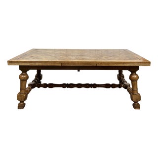 Vintage Extendable Castle Table in Oak, 1930s For Sale