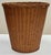 Vintage woven wicker waste basket. Age wear. Crack to rattan edging as shown. Not perfectly round.