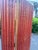 Mid-Century Modern 1940s American Industrial Red Lacquer Wood & Leather Room Divider Screen For Sale - Image 3 of 8