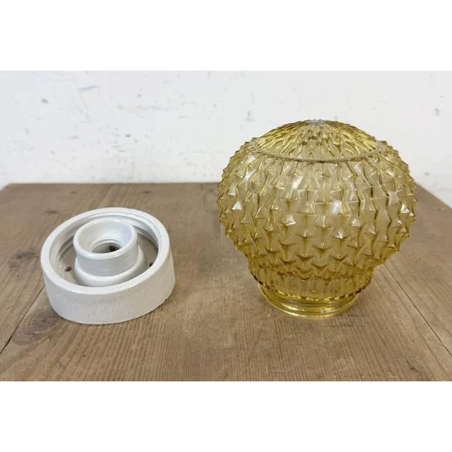 Vintage White Porcelain Wall Light, 1970s For Sale - Image 6 of 12