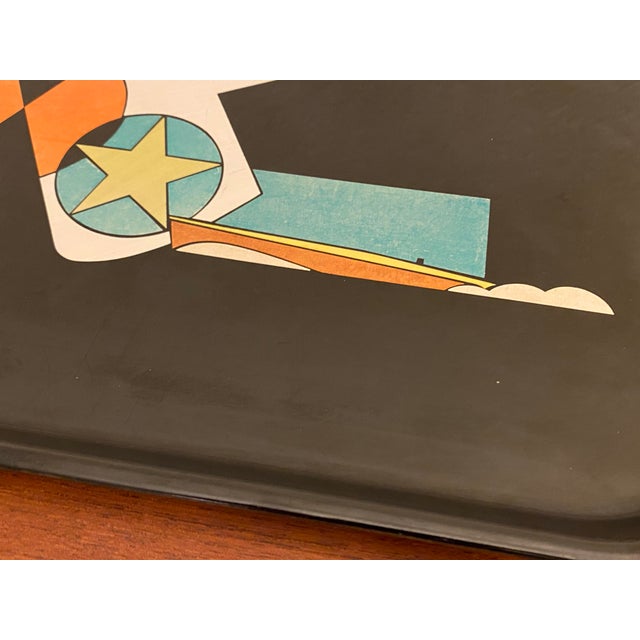Vintage 1932 Art Deco George Switzer Micarta Westinghouse Dynamic Airplane Tray For Sale In Miami - Image 6 of 11
