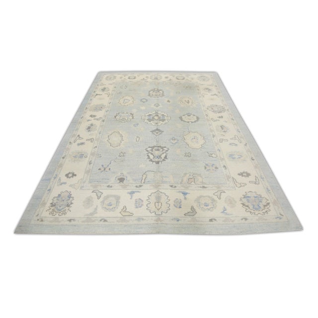 Early 21st Century Modern Turkish Oushak Rug 6'1" x 8'10" For Sale - Image 5 of 6