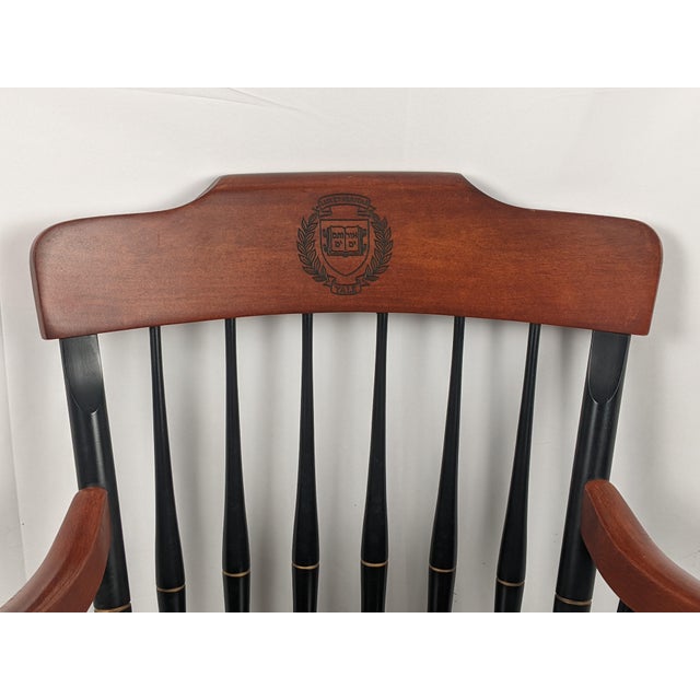 Vintage Yale University Windsor Armchair With Lux Et Veritas Crest – Collegiate Library Chair For Sale - Image 15 of 16