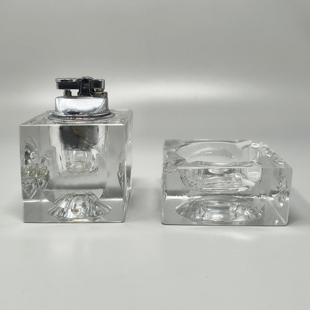 Italian Crystal Glass Smoking Set by Antonio Imperatore, 1970s, Set of 2 For Sale - Image 10 of 10