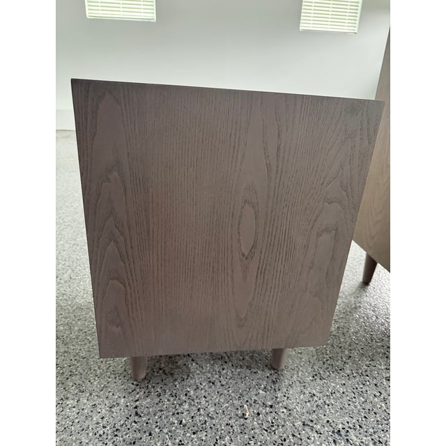 Crate and Barrel Stone Grey Nightstand For Sale - Image 10 of 13