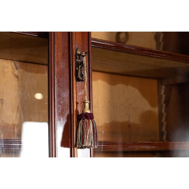 English Glazed Mahogany Bookcase, 1860s For Sale - Image 15 of 18
