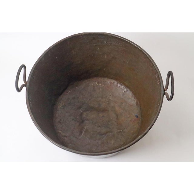 Large Antique Brass Copper Pot, England, 19th Century For Sale - Image 6 of 10