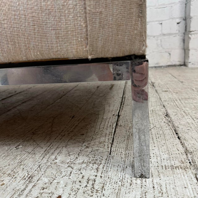 Mid Century Modern Florence Knoll Relaxed Two Seater Sofa Loveseat for Reupholstery For Sale - Image 9 of 11