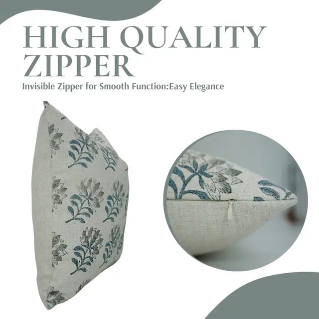 The Summer Flower cushion cover captures the essence of blooming gardens and warm breezes with its cheerful hand block...