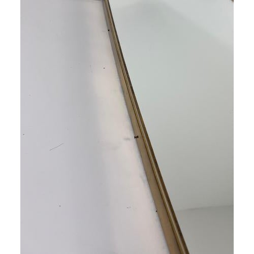 Italian Brass Framed Wall Mirror, Italy, 1960s For Sale - Image 9 of 11