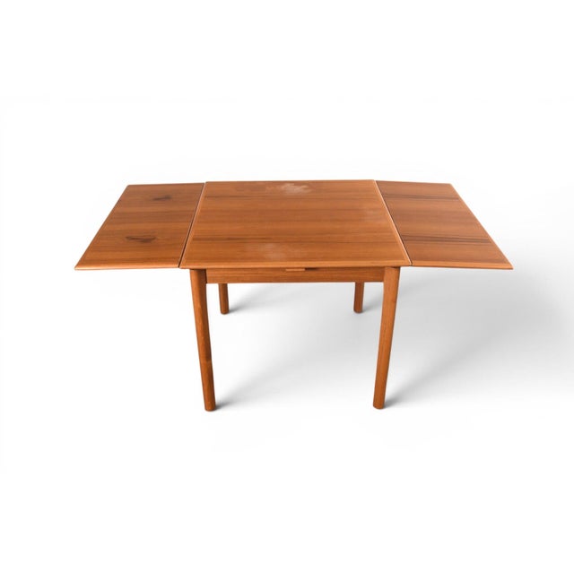 Ansager Møbler Square Teak Draw Leaf Dining Table | Danish Modern 1960s For Sale In San Francisco - Image 6 of 11