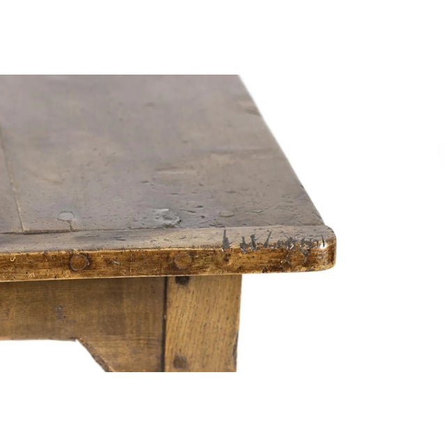Mid 19th Century Mid 19th Century English Fruitwood Single Drawer Farm Table For Sale - Image 5 of 11