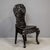 Wood Heavily Carved Antique Japanese Black Lacquer Desk & Chair For Sale - Image 7 of 10