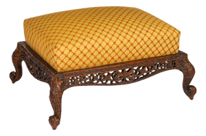 Large Antique 19th Century Anglo-Indian Ottoman