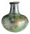 1910s Okazaki Sessei Attributed Bronze Vase With Lacquered Green Patina For Sale