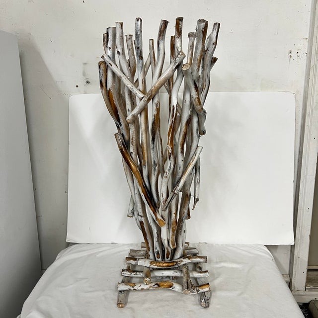 Shabby Chic Rustic Farmhouse Coastal Driftwood Art Sculpture For Sale - Image 3 of 7