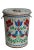Metal Vintage Pennsylvania Dutch Paint Decorated Garbage Trash Can For Sale - Image 7 of 15