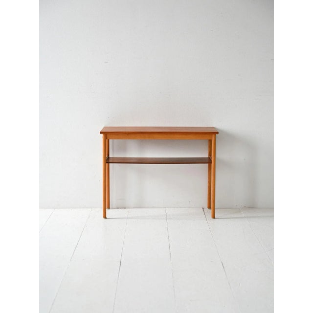Brown Vintage Scandinavian Coffee Table in Beech and Teak, 1950s For Sale - Image 8 of 8