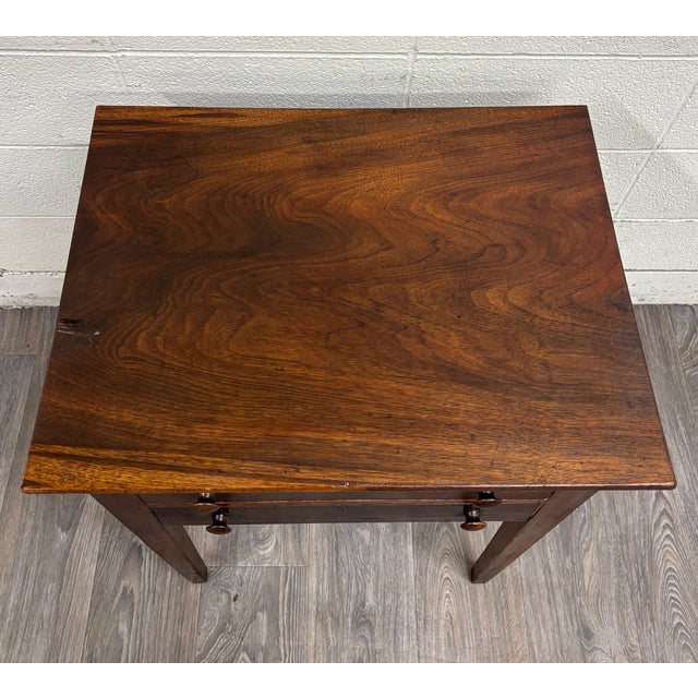 19th Century Antique Primitive Work Table Sewing Stand Desk For Sale - Image 5 of 16