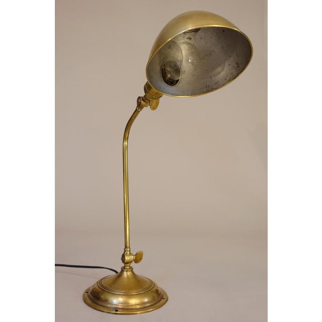 1920s Rare Early Art Deco Industrial Machine Age Brass Elegant Articulating Lamp O C White Faries Era For Sale - Image 10 of 12