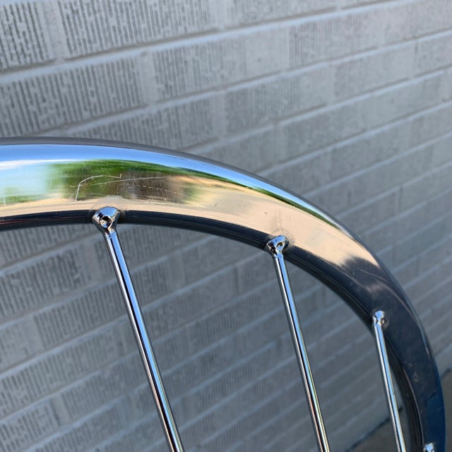 1970s Gastone Rinaldi for Rima Chrome Cantilever Dining Chairs- Set of 4 For Sale - Image 12 of 13