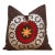 18" Square Orange Flower Suzani Pillow Cover For Sale