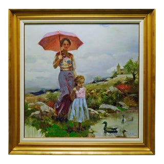 Pino "Mountainside Retreat" Hand Signed & Embellished Custom Framed #1/95 For Sale