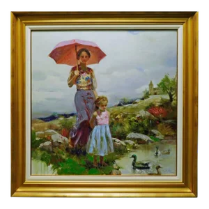 Pino "Mountainside Retreat" Hand Signed & Embellished Custom Framed #1/95