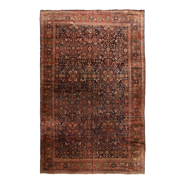 Antique Sarouk Rug 12'2'' x 17'11'' For Sale