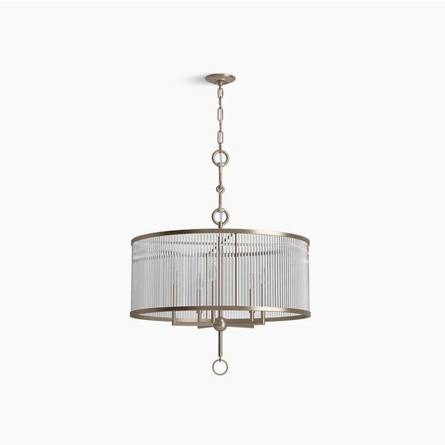 Modern Kohler Terret 29" Brushed Bronze Chandelier For Sale - Image 3 of 3