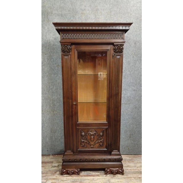 Antique Renaissance-Style Display Cabinet in Carved Wood, 1800s For Sale - Image 12 of 12