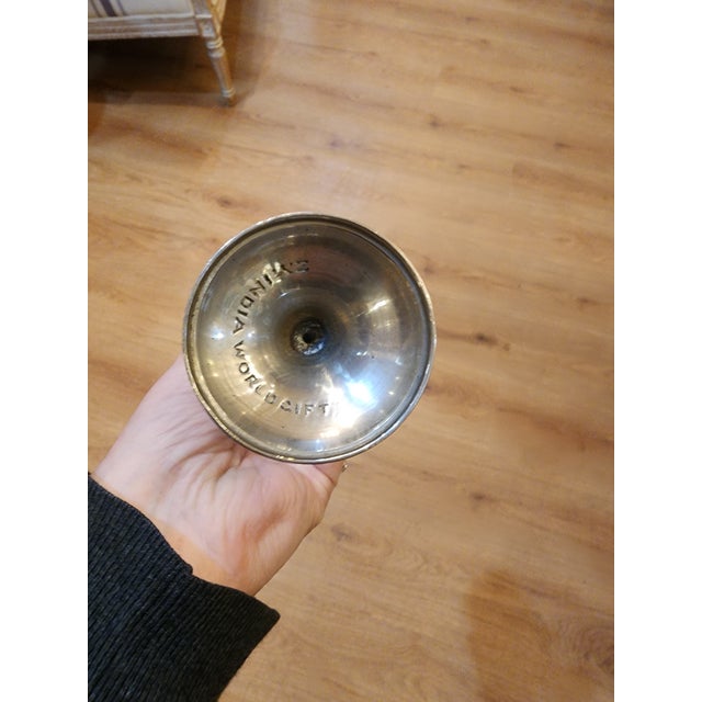 Hollywood Regency 1970s Set if 12 Silver Plate Wine Goblets For Sale - Image 3 of 6