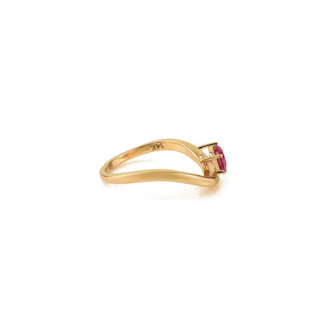 Not Yet Made - Made To Order Chunky Wave Ruby Ring Size 5.5 by VRJEwels in 14k Solid Gold For Sale - Image 5 of 13