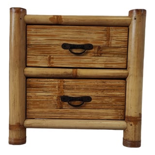 Bamboo Bedside Cabinet, 1970s For Sale