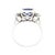 Early 20th Century Vintage GRS Certified 2.47 Carat Royal Blue Sapphire & Diamond Platinum Ring, Size 6 For Sale - Image 5 of 8