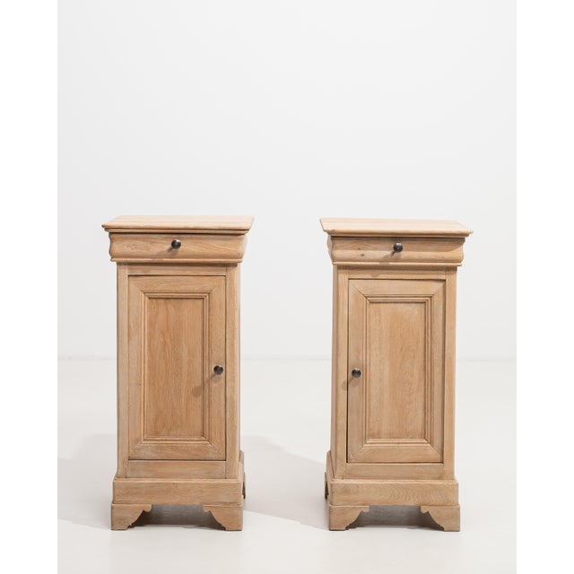 Brown 19th Century Pair Of Oak Louis Philippe Side Tables For Sale - Image 8 of 14