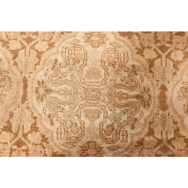 Indian Fine Antique Indian Amritsar Handmade Wool Rug For Sale - Image 3 of 12