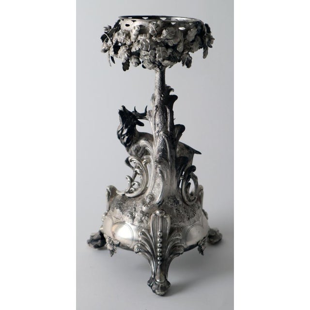Silver Stag Candleholder Table from Heinrich Gottfried Dellevie, 1827 For Sale - Image 6 of 17