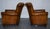 Vintage Art Deco Style Hand Dyed Leather Shell Chairs, Set of 2 For Sale - Image 6 of 17