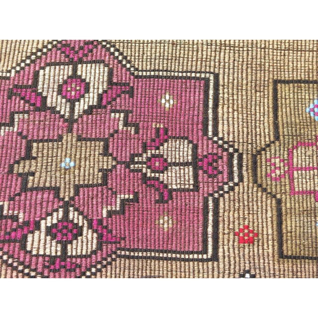 Mid 20th Century Large Goathair Handwoven Turkish Kilim Bohemian Area Rug For Sale - Image 10 of 11