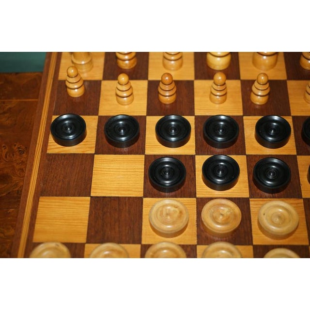 Vintage English Pattern Boxwood & Ebonised Chess Set, 1950, Set of 32 For Sale - Image 13 of 16