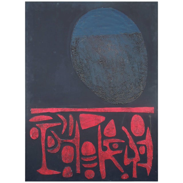 Textile 70s Andy Nelson Original Modern Art Abstract Painting From Beverly Hills Gallery For Sale - Image 7 of 7