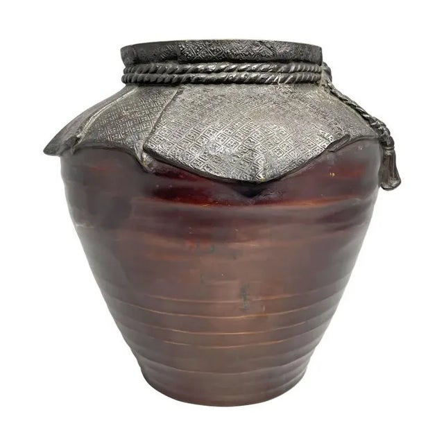 Japanese 19th Century Japanese Trompe l'Oiel Copper Kazari Tsubo Vase For Sale - Image 3 of 6