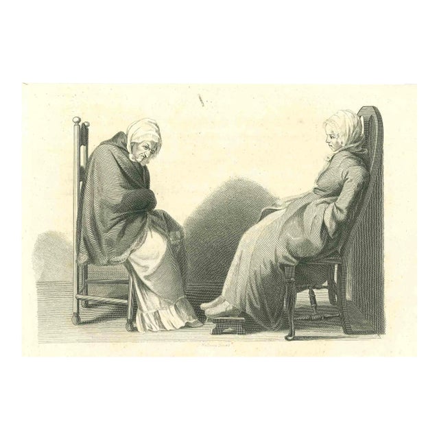 Thomas Holloway, Figures, Original Etching, 1810 For Sale