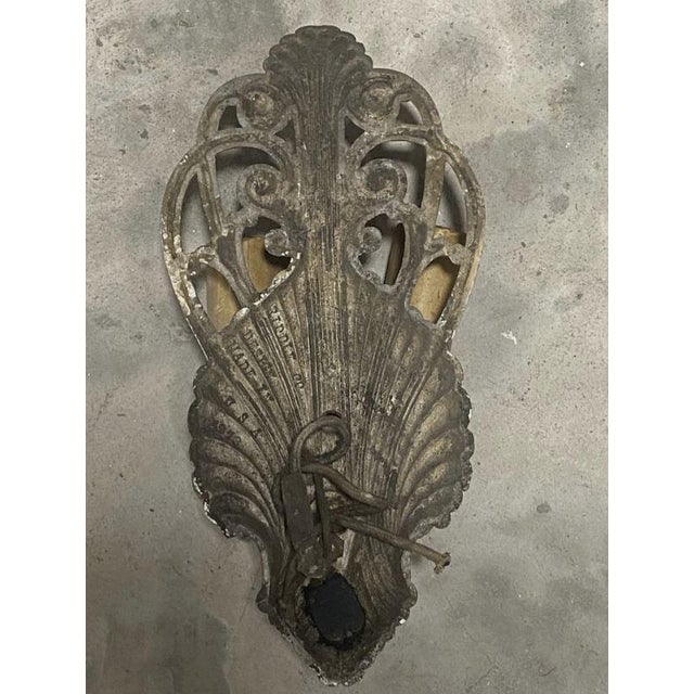 Beige Antique Riddle Co Art Deco Cathederal Sconce for Repair For Sale - Image 8 of 8