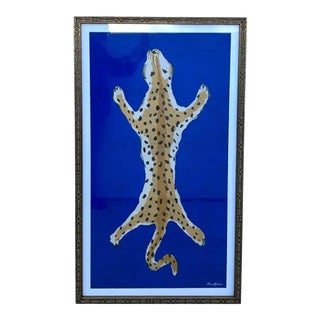 Dana Gibson Framed Blue Tiger Print For Sale