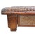 Wood Vintage Rattan and Wood Side Table With Decorative Brass Medallion For Sale - Image 7 of 9