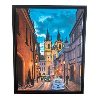 Twilight in Prague – Original Oil Painting For Sale